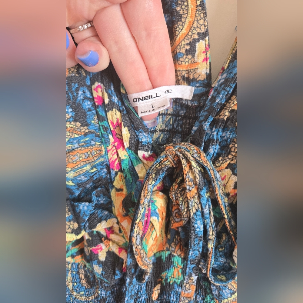 O'Neill Blue Floral Maxi Dress - Picture 4 of 4